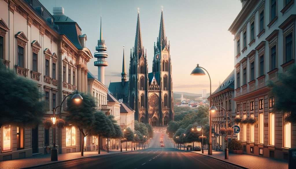 pohľad na mesto košice a dóm sv. alžbety